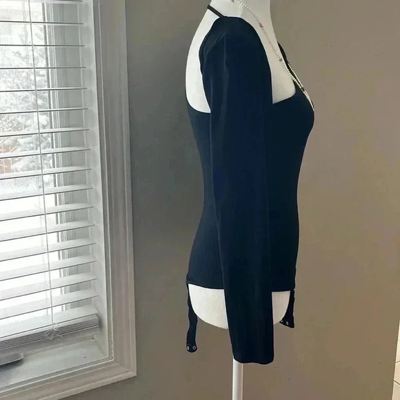 Astr Black One-Shoulder Bodysuit - Picture 8 of 12